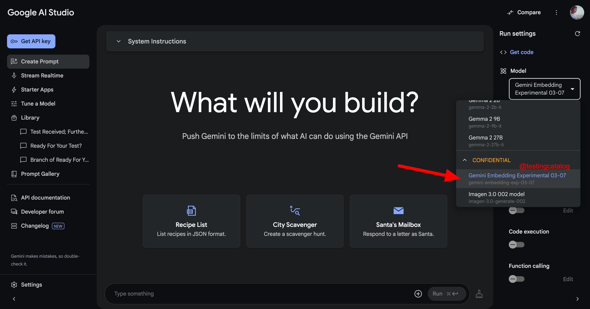 Google AI Studio may add Gemini embedding model