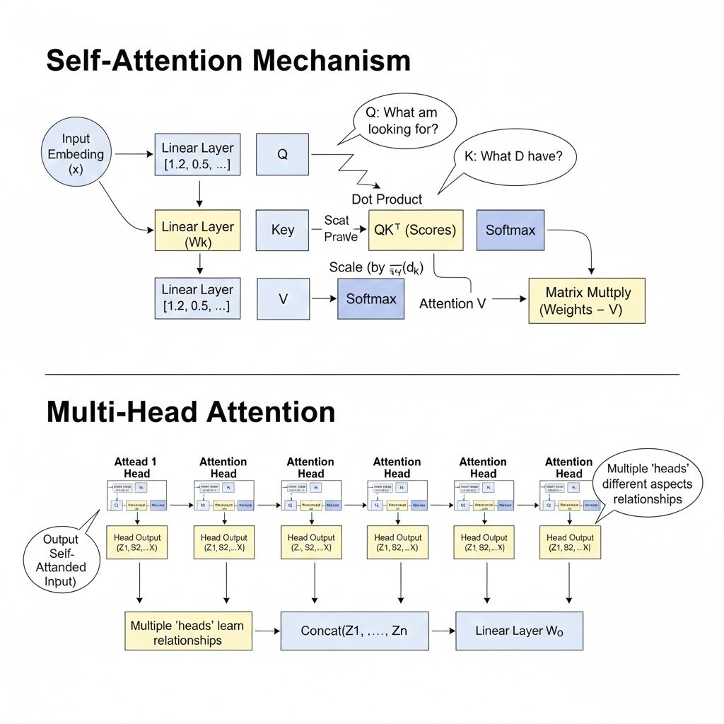 Multi-Head Self Attention: Key Mechanism in Transformer Models