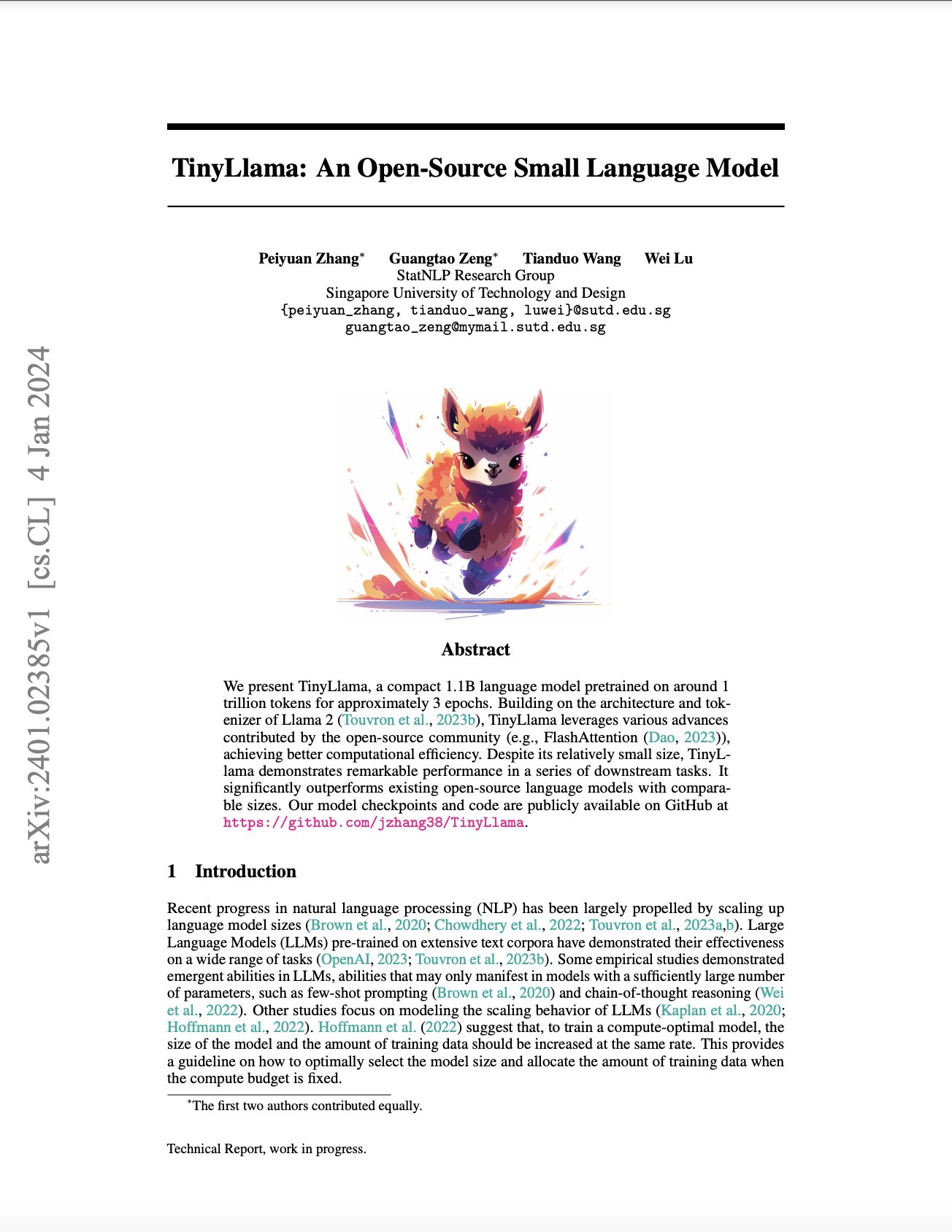 TinyLlama: Open-Source Small Language Model Introduced