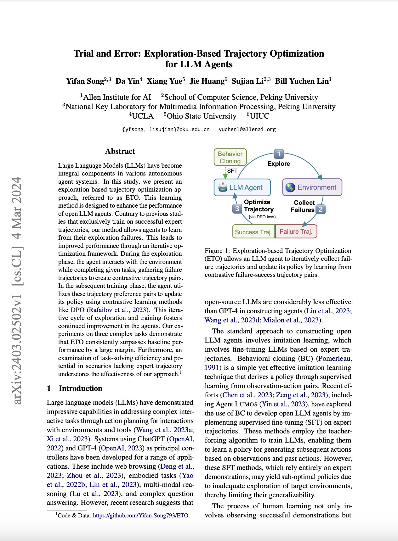 Exploration-Based Trajectory Optimization for LLM Agents
