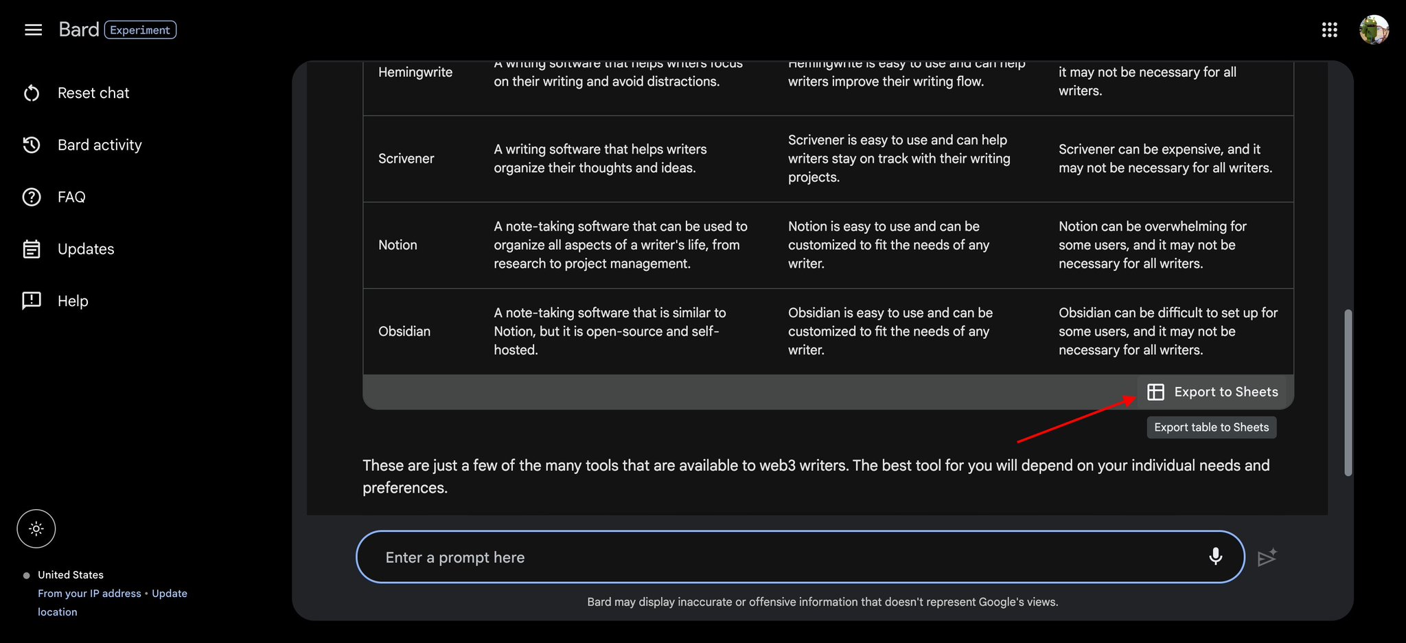 Google Bard improved for coding and Sheets