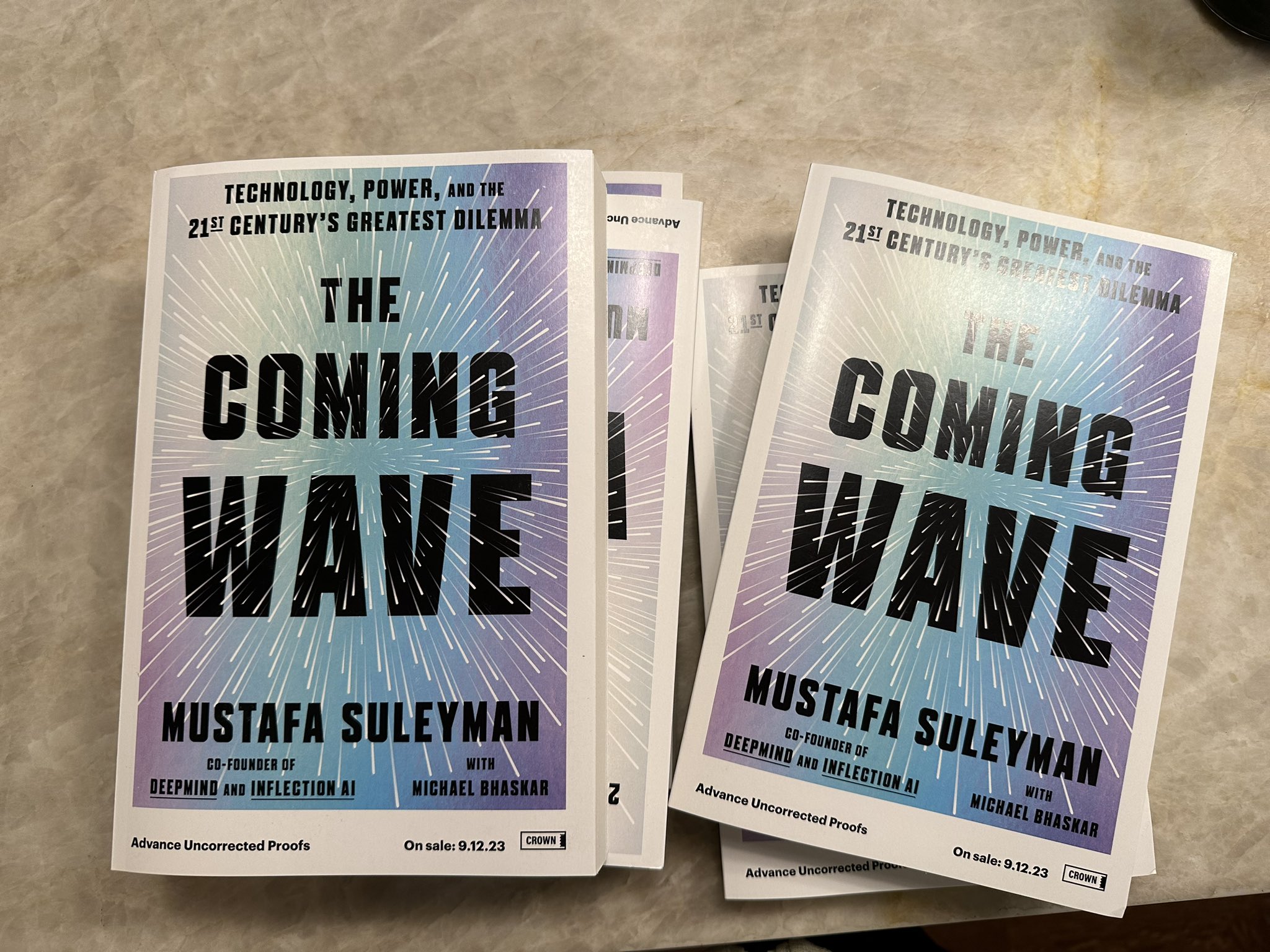 Mustafa Suleyman announces arrival of The Coming Wave proofs
