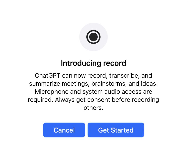 OpenAI ChatGPT Record Mode Transforms Voice Notes into Structured Summaries