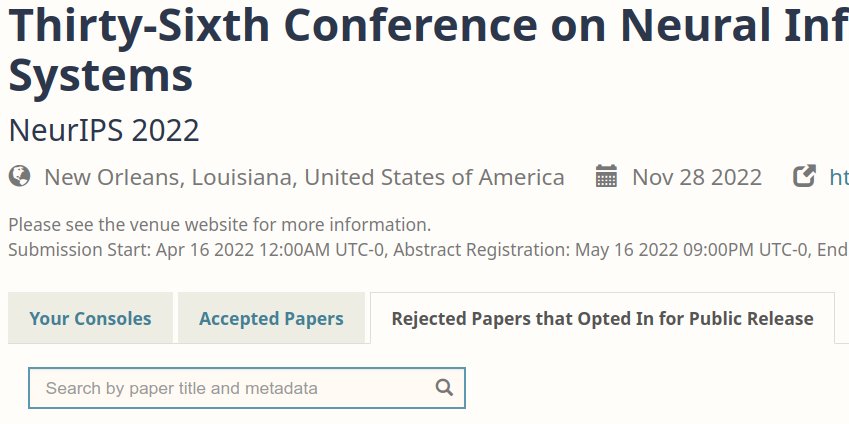 NeurIPS 2022 Rejected Papers Now Public for Review