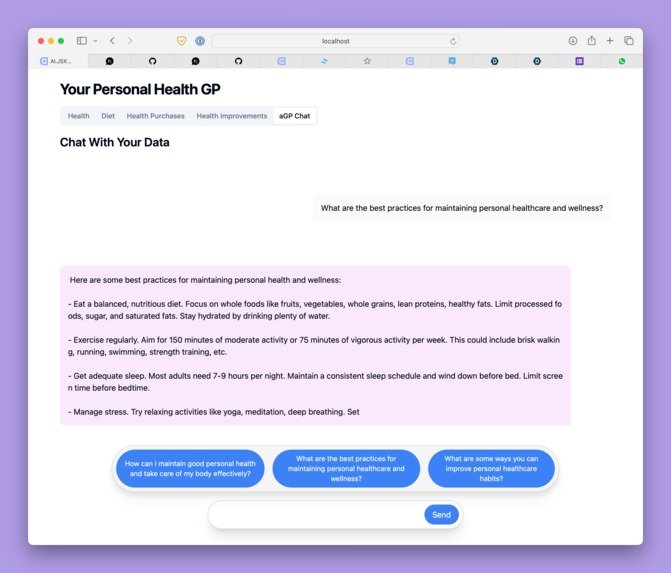 aGP Chat: AI-powered personal healthcare guidance platform