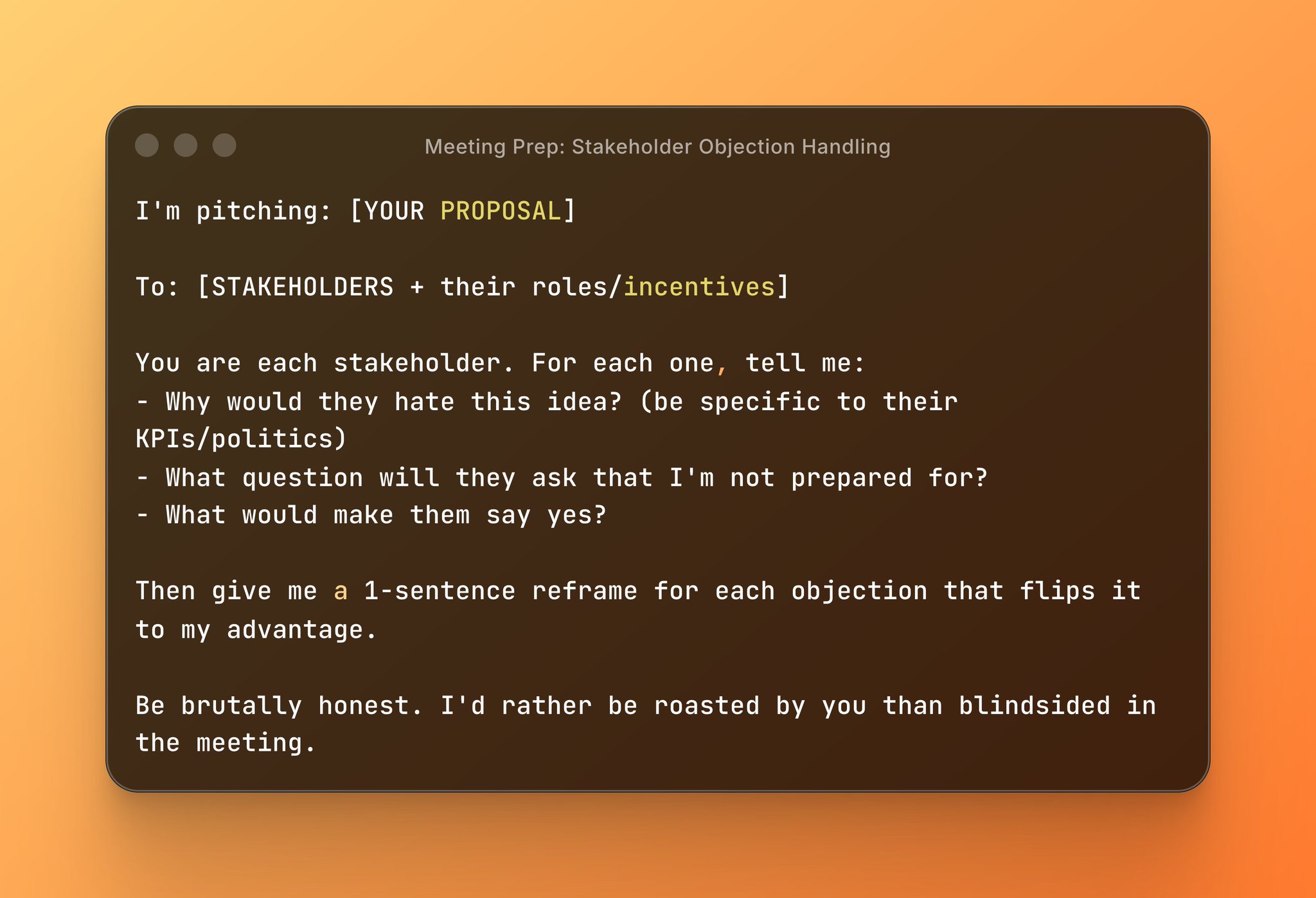 Using Claude for stakeholder objection handling