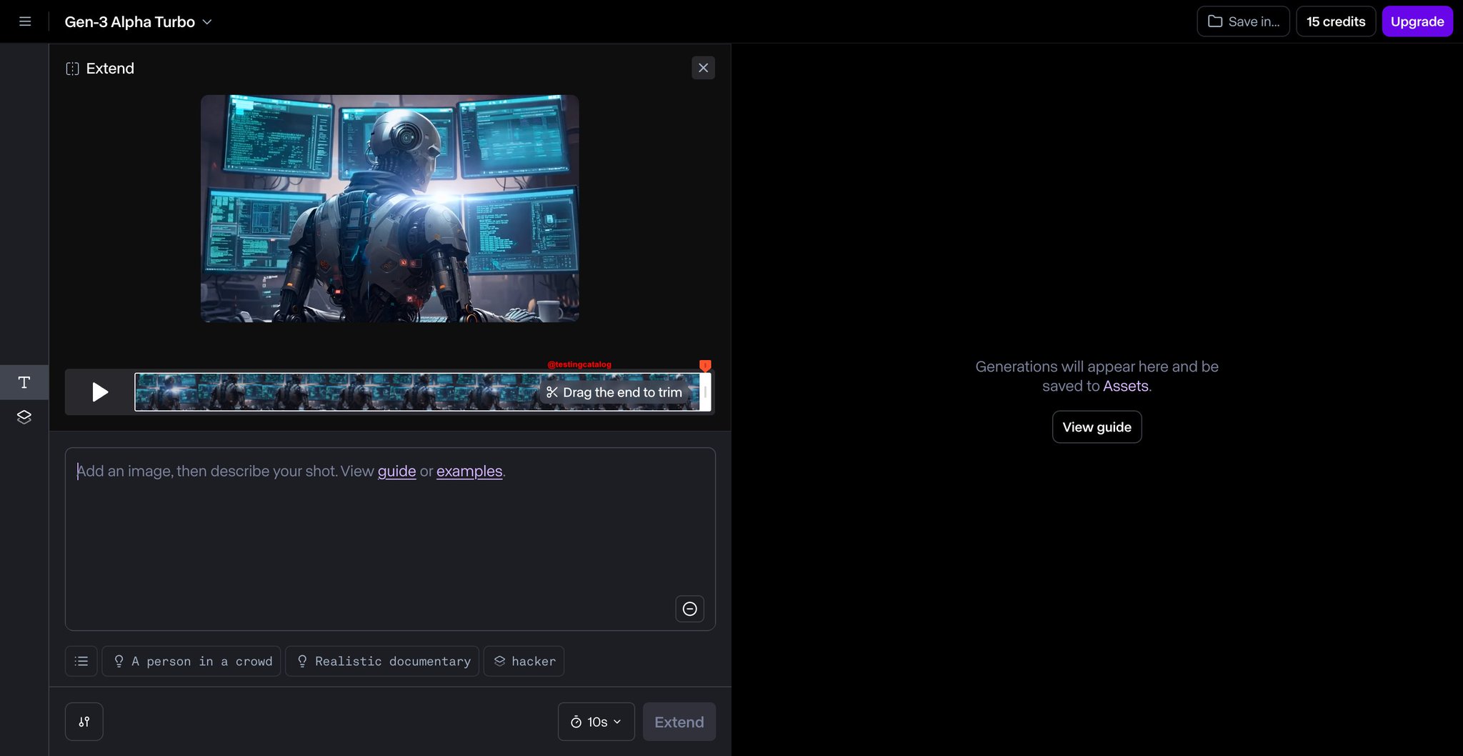 New Trim and Extend Features for AI Video Generation