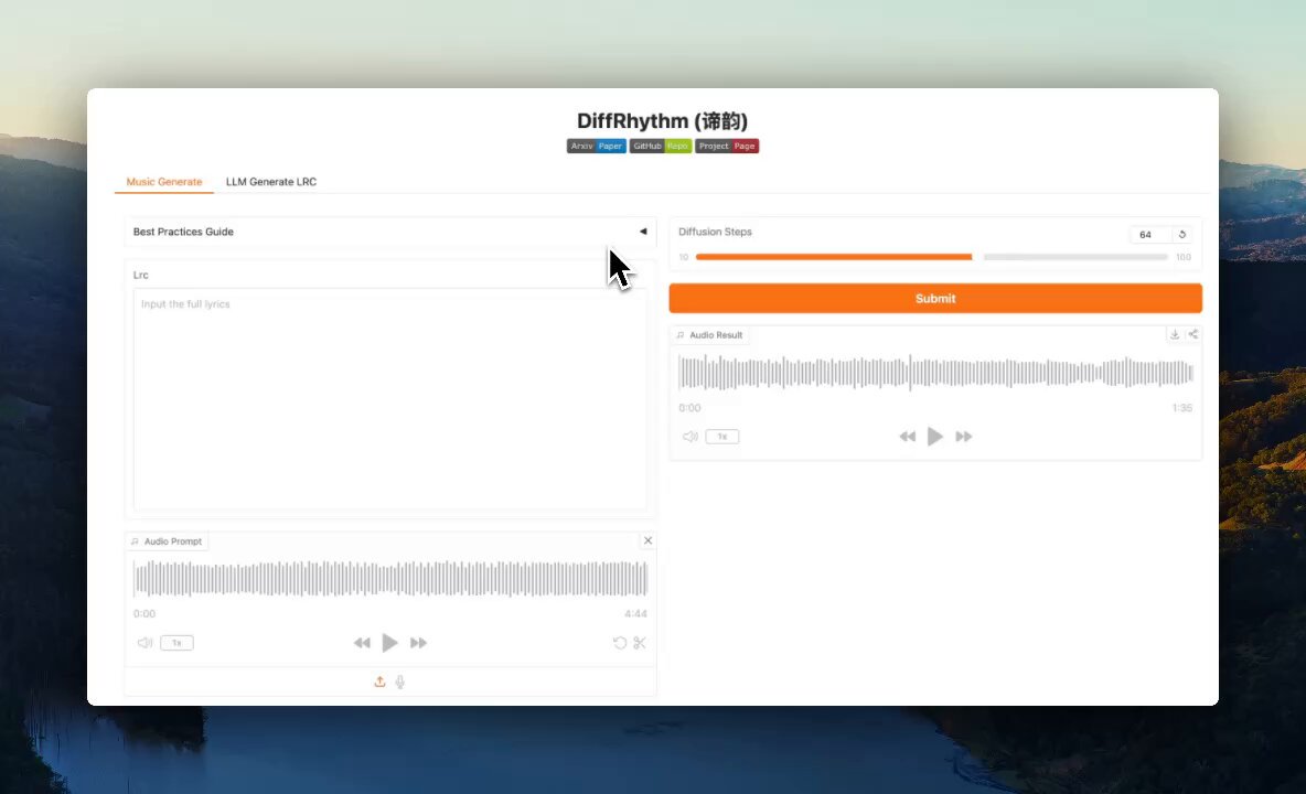 ASLP Labs Releases DiffRhythm: AI Song Generation Model