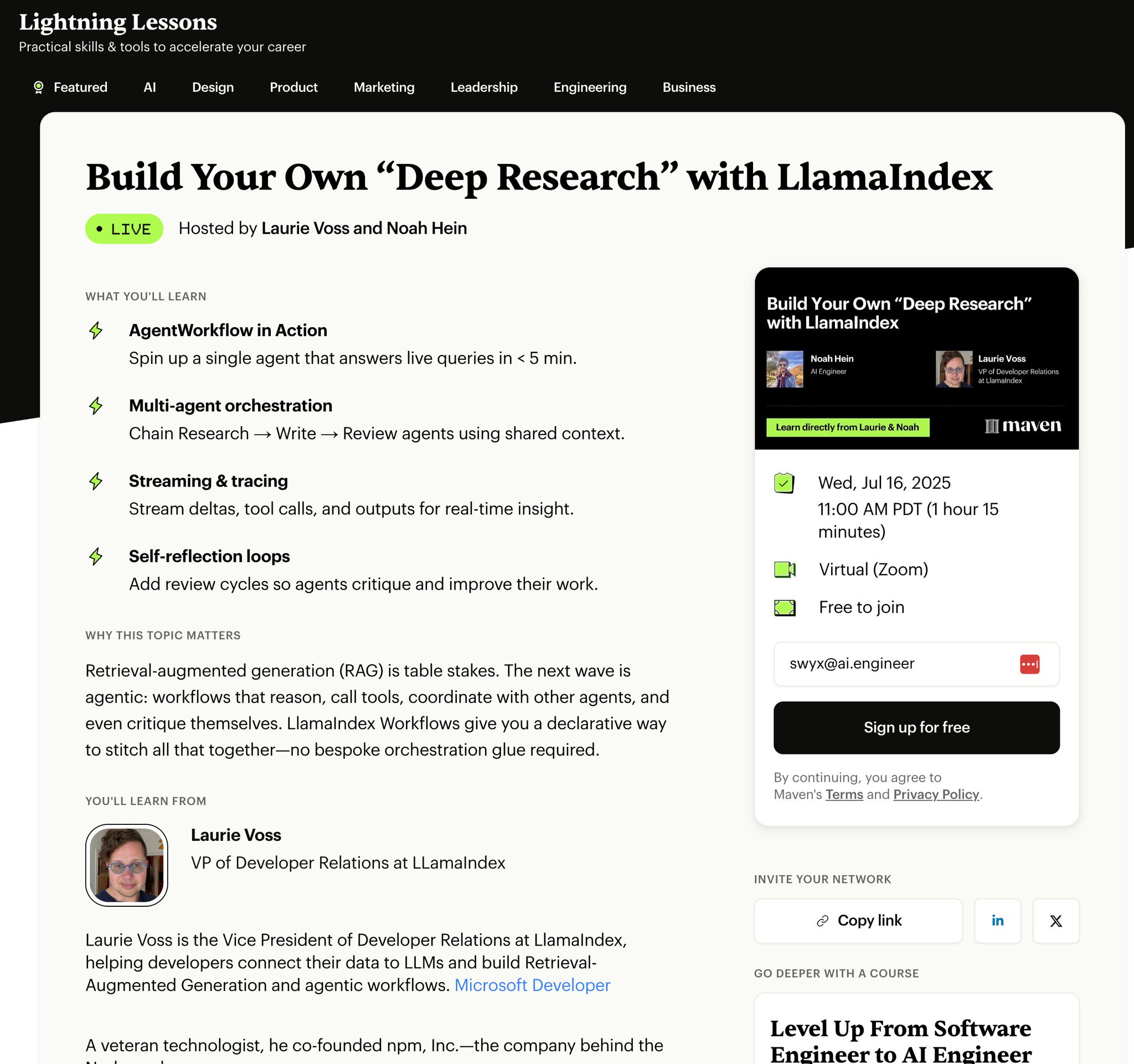 Deep Research Model APIs Launch Domain-Specific Agents Workshop