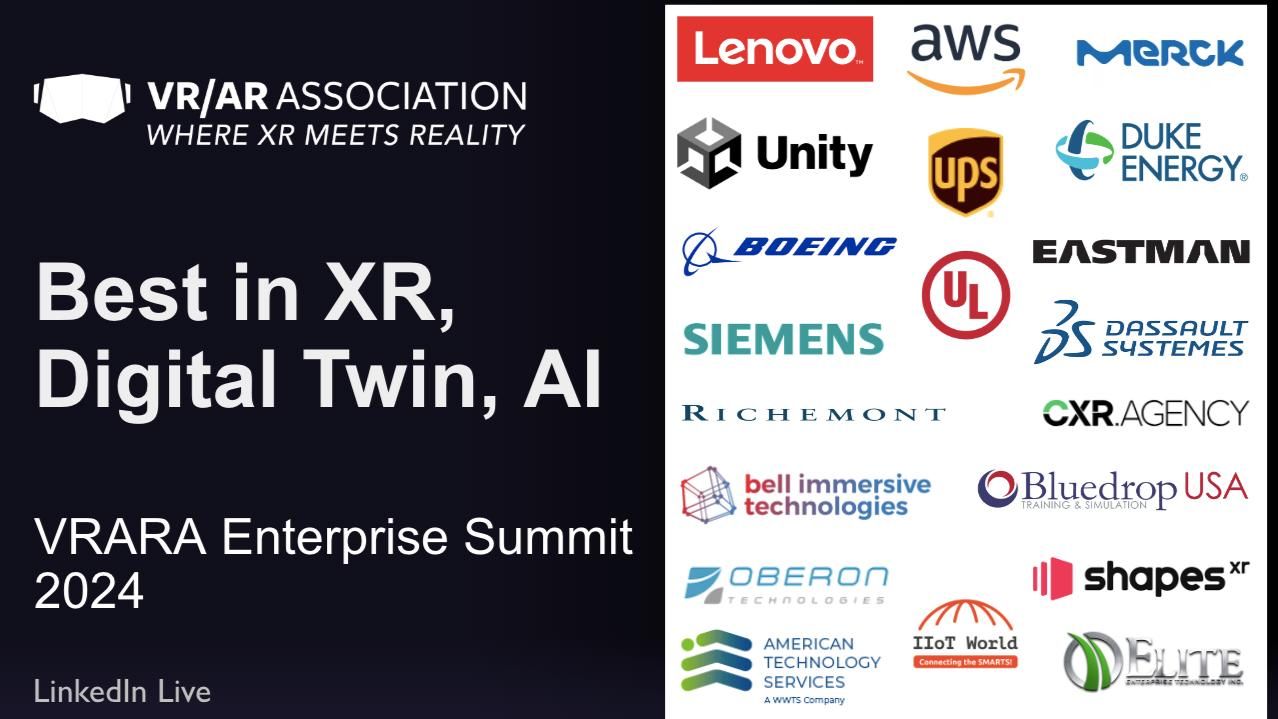 Enterprise Summit on XR, Digital Twin, and AI July 24