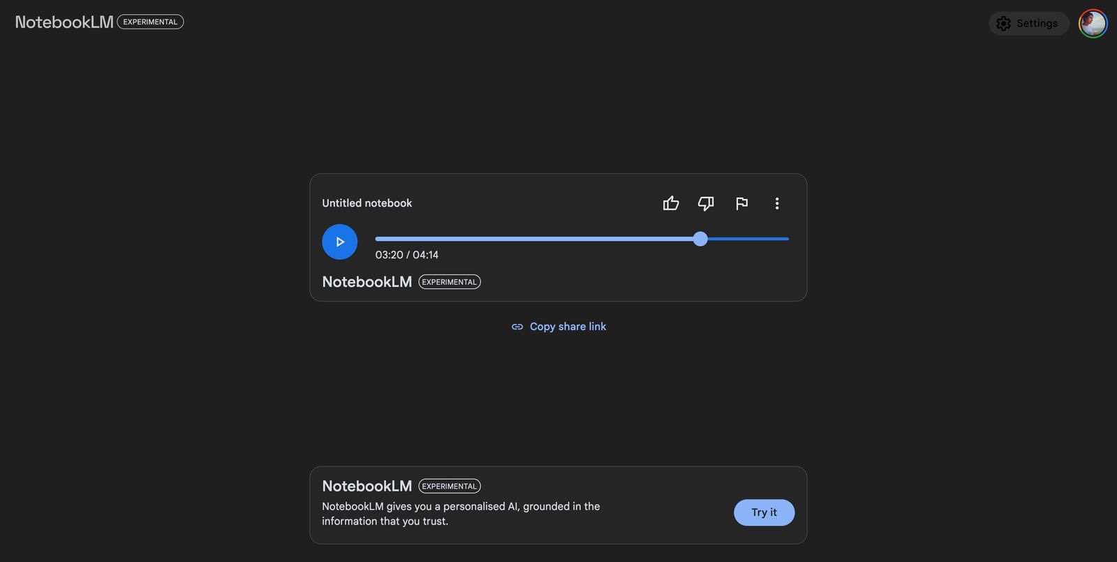 User compares new AI audio tool to Claude Artifacts