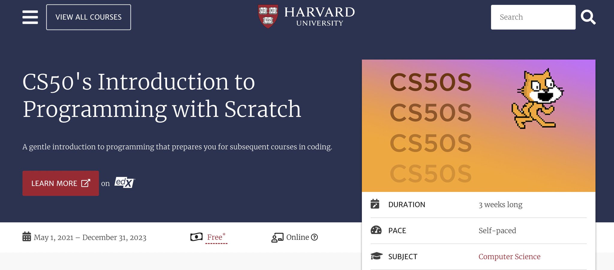 Harvard’s CS50 Scratch Programming Course Introduction