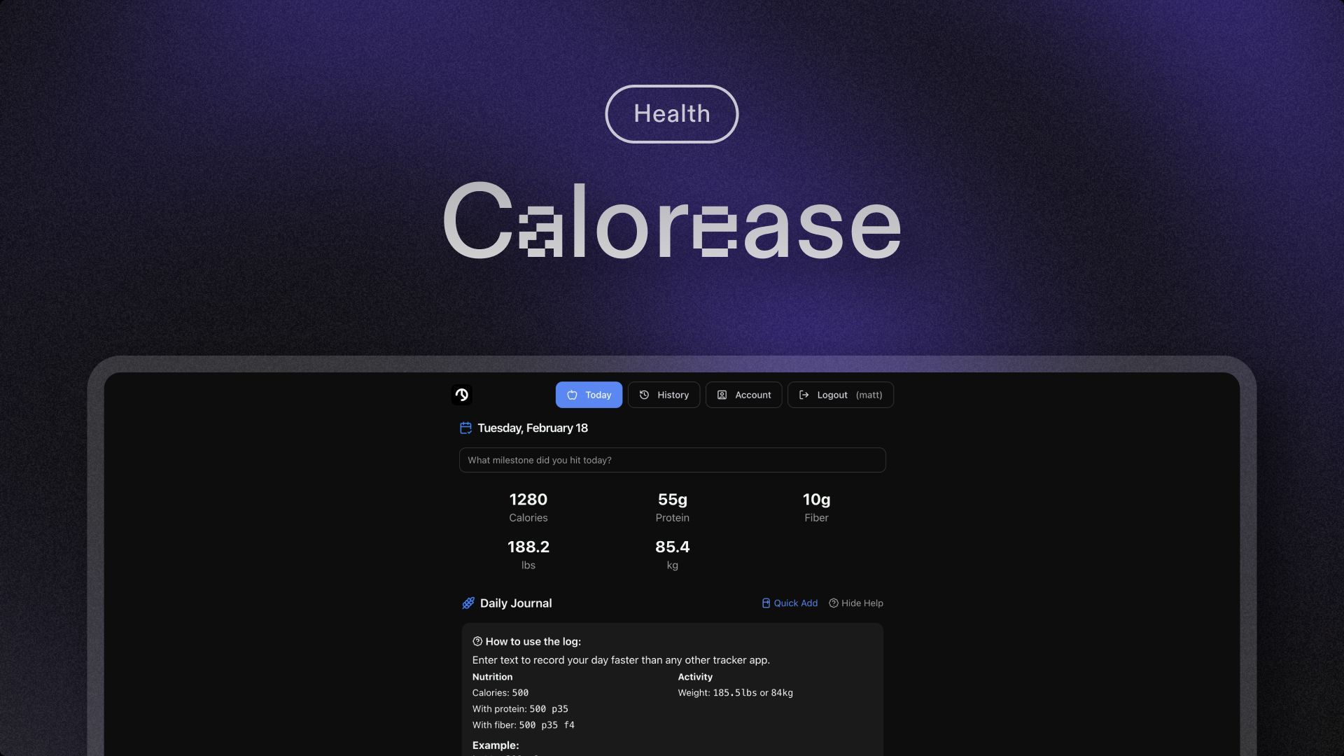 Calorease: Fastest AI-Powered Food Journal App