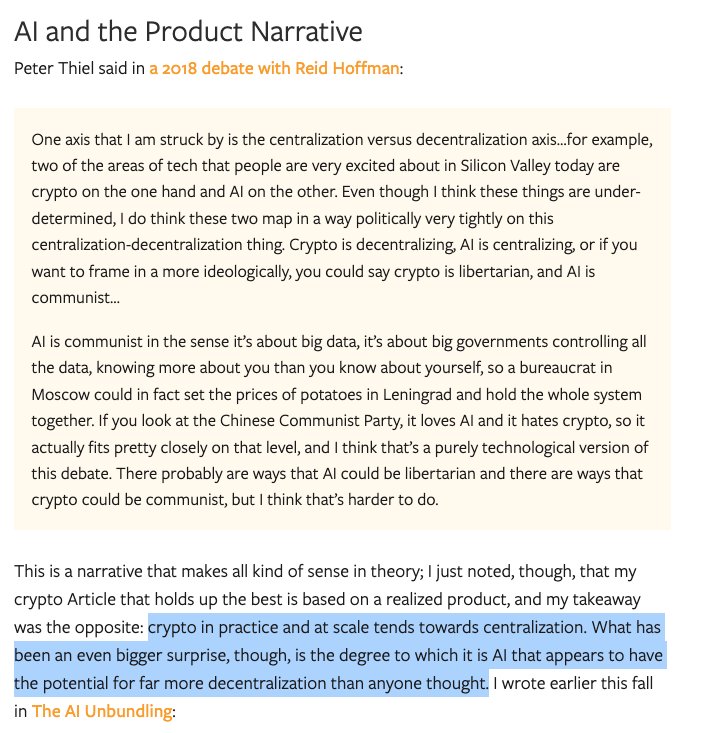 Crypto Centralized, AI Decentralized: Thiel’s Prediction Reversed