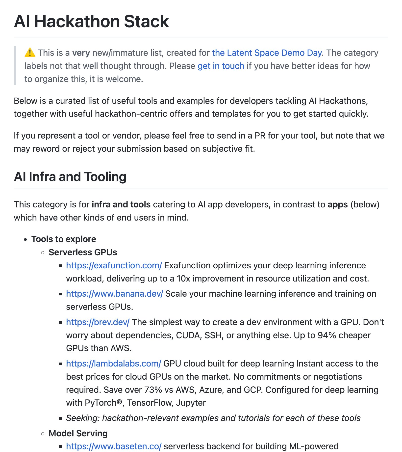 AI Hackathon Stack: Tools and Resources for Getting Started