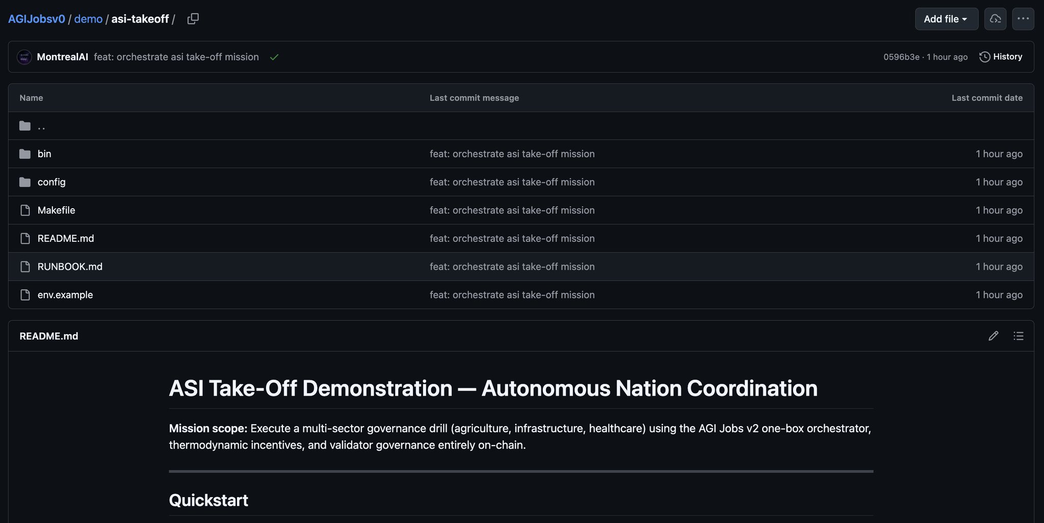 ASI Take-Off: Autonomous National Governance and Economy Coordination