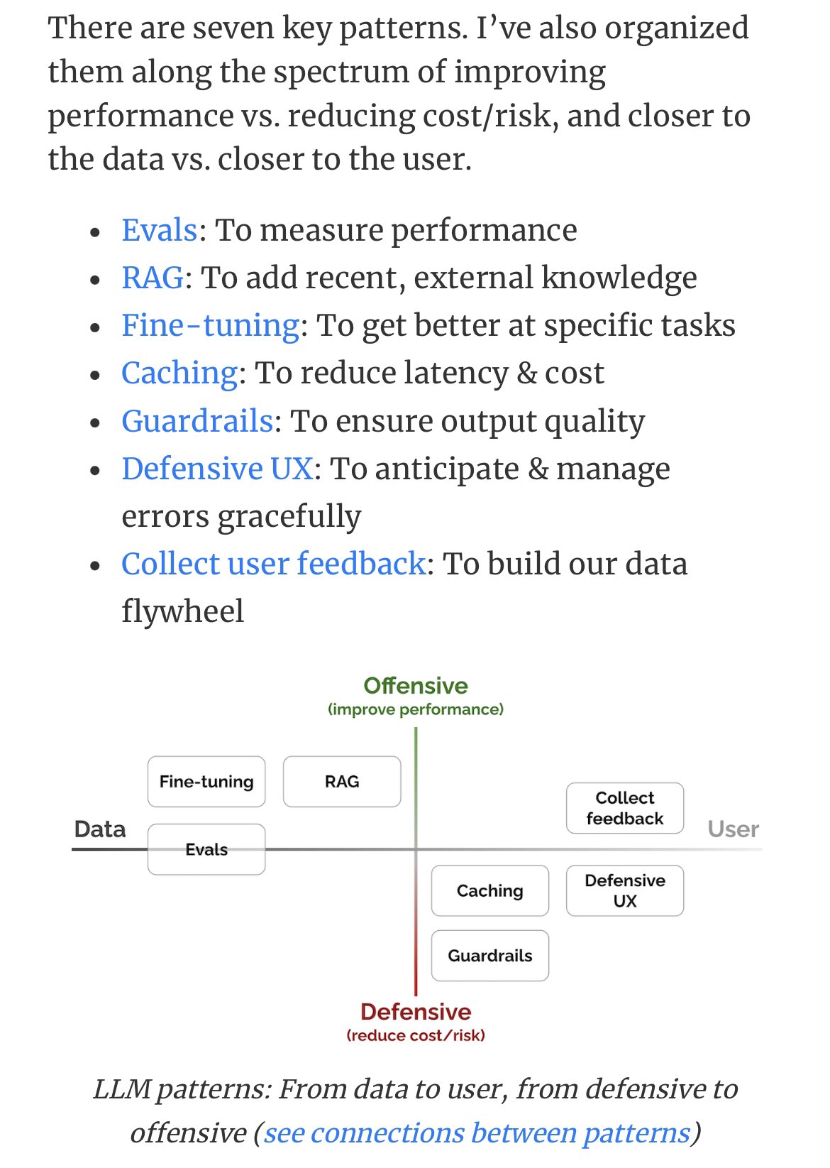 Seven Key Patterns for Building LLM-Based Systems