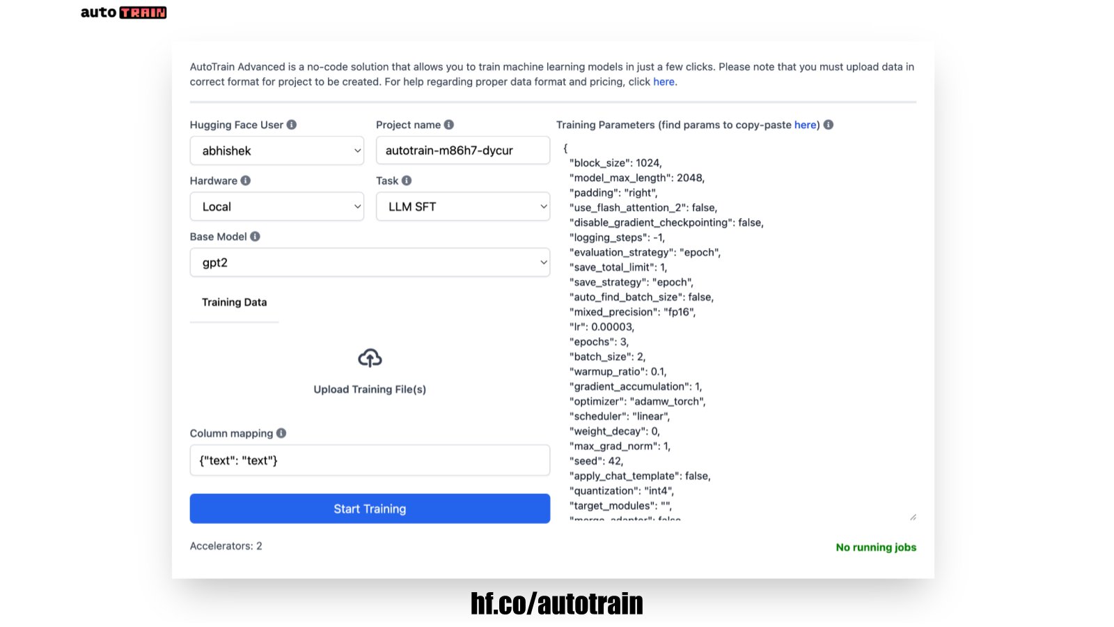 AutoTrain Now Local-First: Install via pip and Train Models Locally