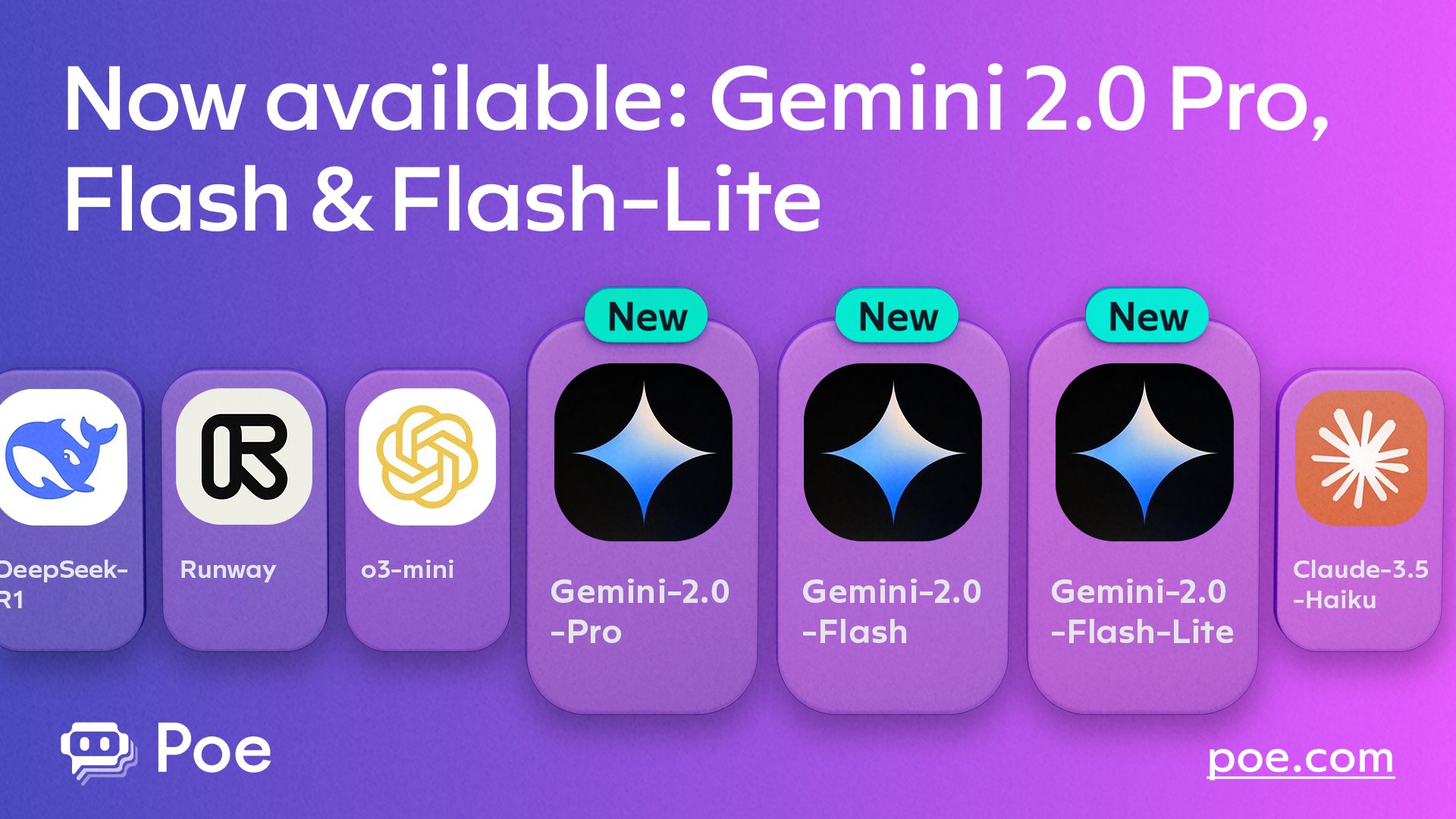 Google Gemini 2.0 Models Now Available on Poe Platform