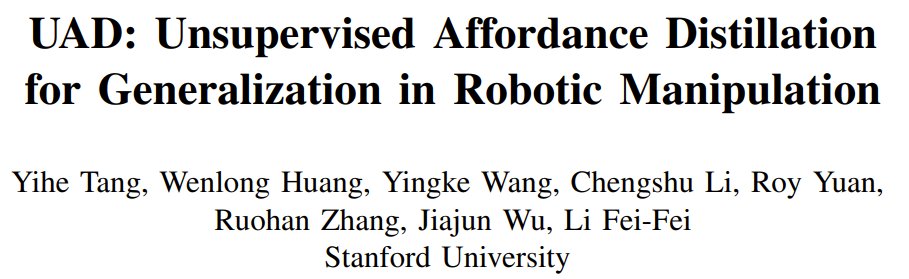 Unsupervised Affordance Distillation for Robotic Manipulation Generalization