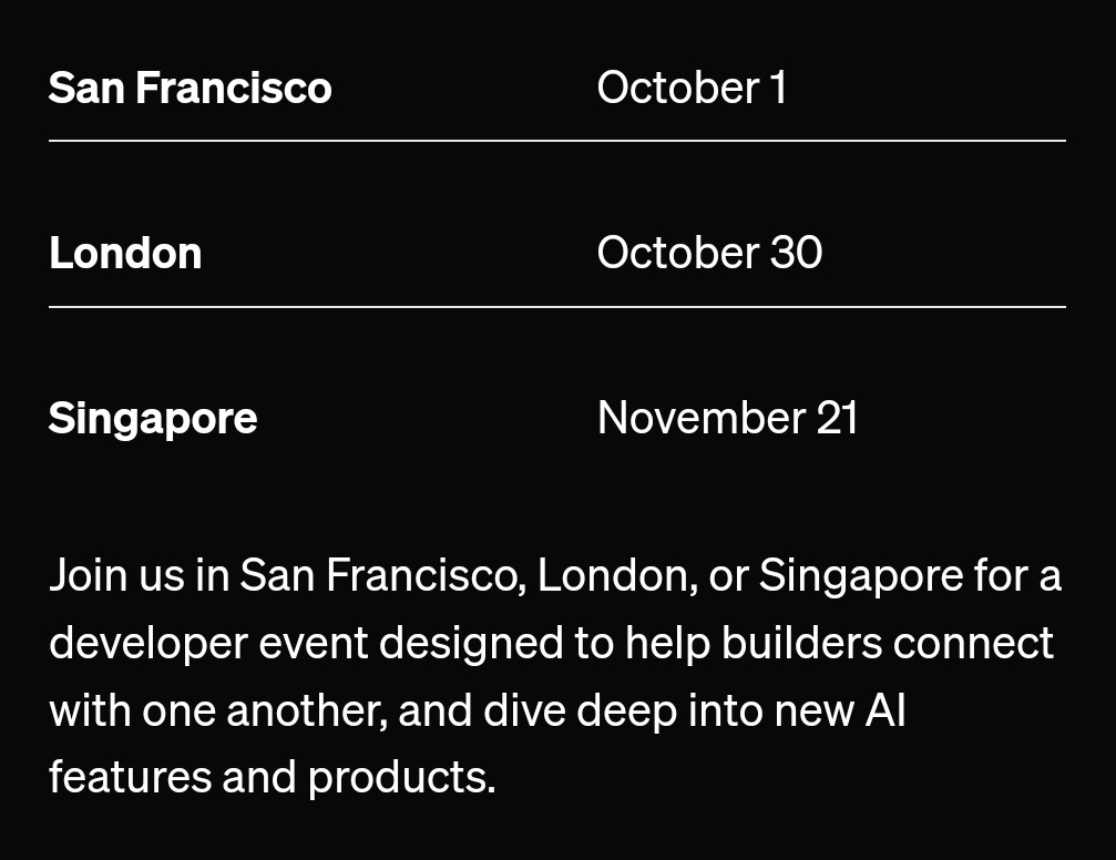 OpenAI Dev Days 2026: Three Events Showcase New AI Features