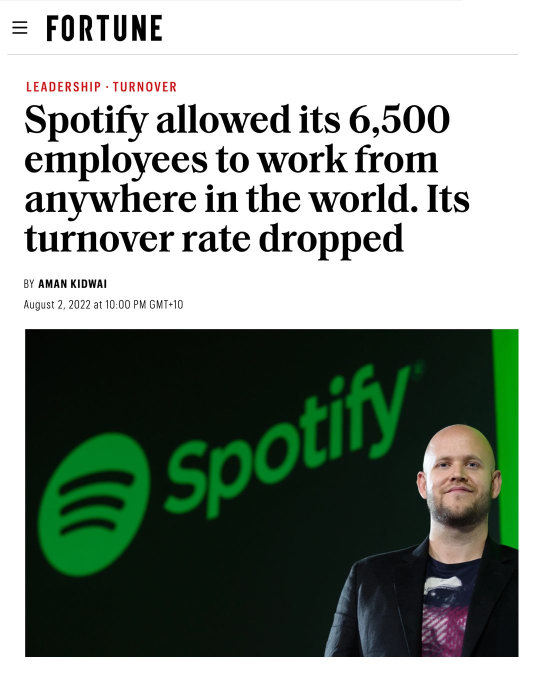 Spotify’s Work From Anywhere Program Reduces Turnover and Boosts Diversity