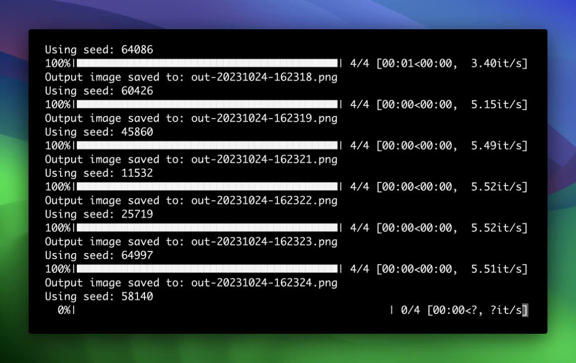 Generate Images in One Second Locally on Mac