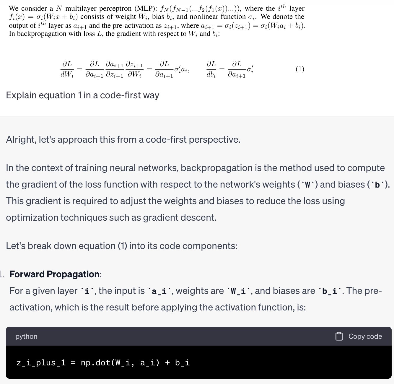 Request Explanations Beyond Just Code