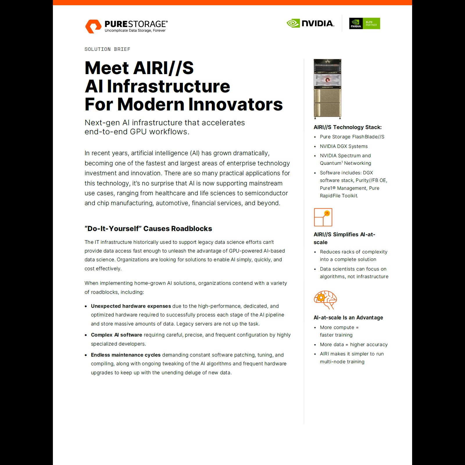 Pure Storage and NVIDIA DGX H100 Solutions for AI and Data Science