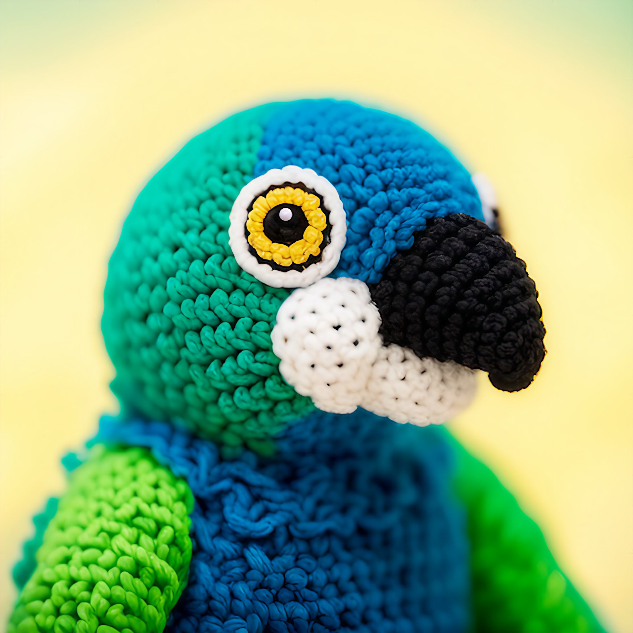 Amigurumi Doll of Stochastic Parrot Created with SDXL