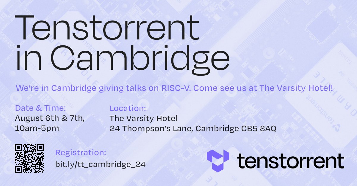 Tenstorm and RISC-V Event at Cambridge Varsity Hotel