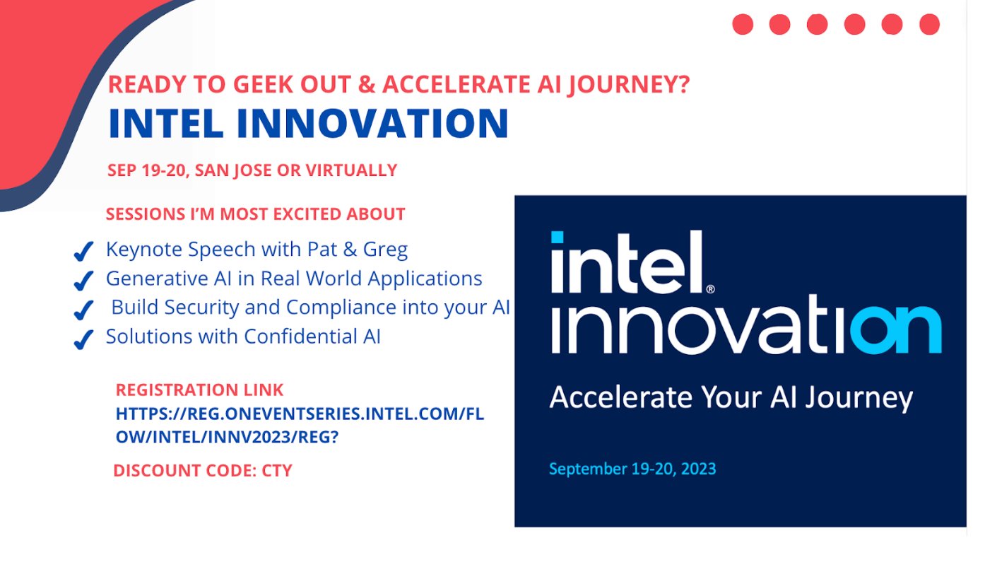 Intel Innovation Conference: Generative AI and Secure Computing Sessions