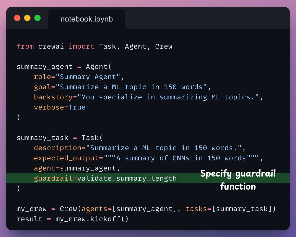Defining ML Summarizer Agent with Guardrail Validation