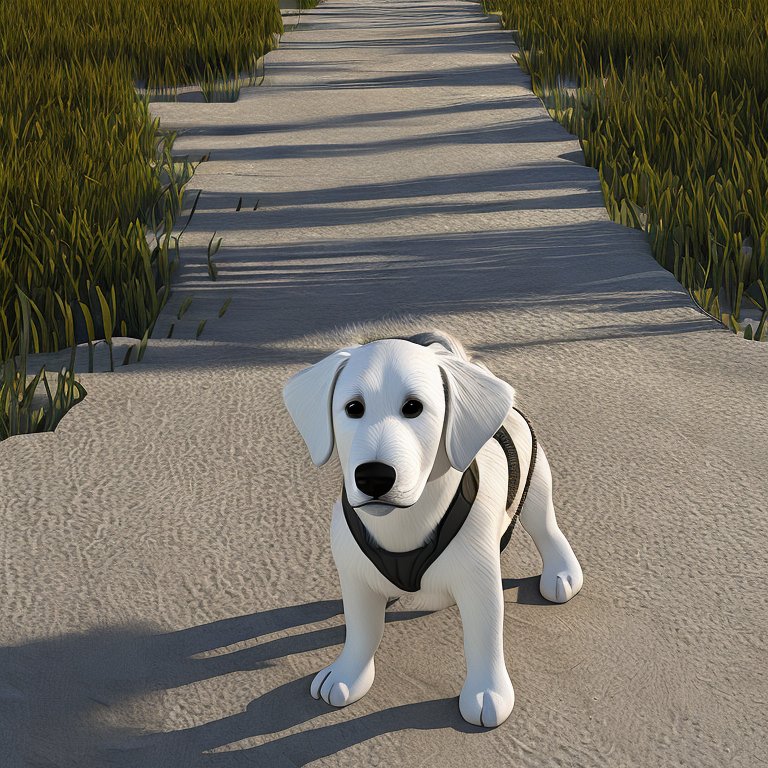 3D Avatar Puppy Generated with DreamBooth Stable Diffusion
