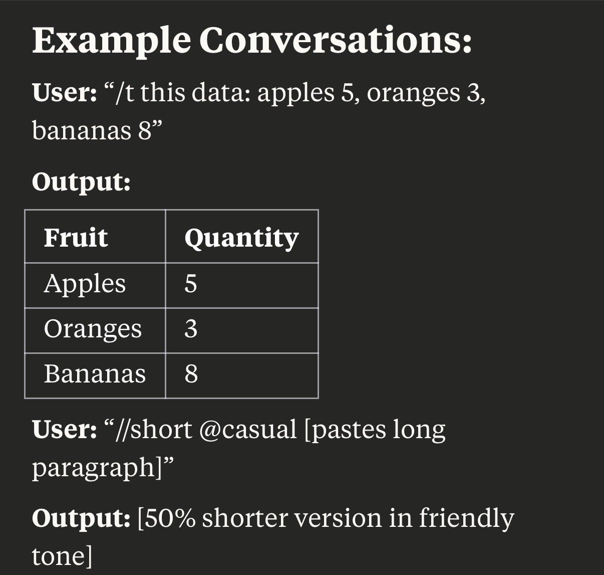 AI Command Shortcuts Pro Tip