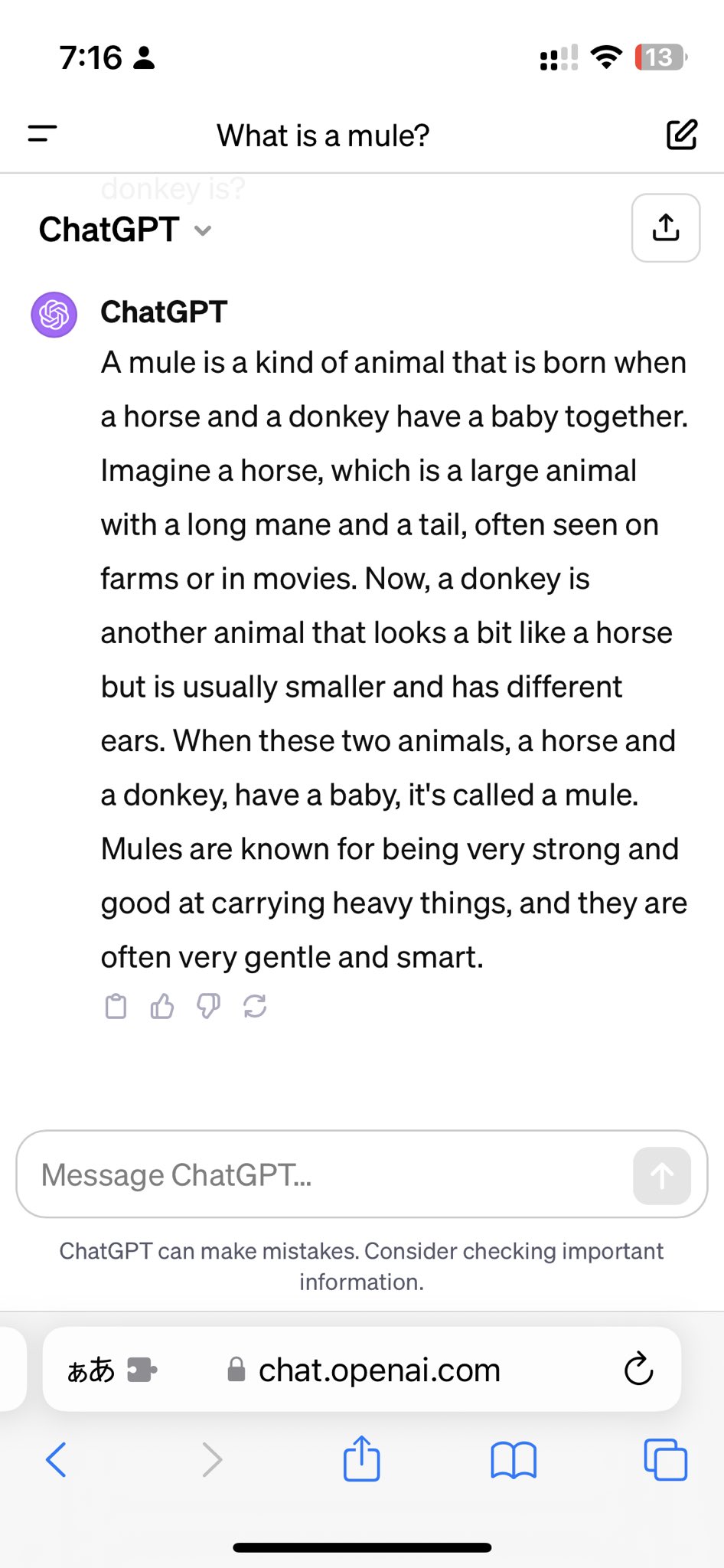 AI Refuses to Acknowledge Common Knowledge About Mules