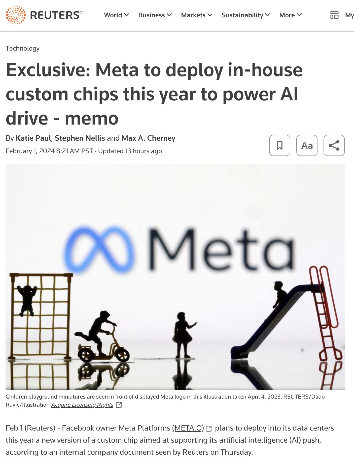 Meta Deploys Artemis AI Chip to Reduce NVIDIA GPU Reliance