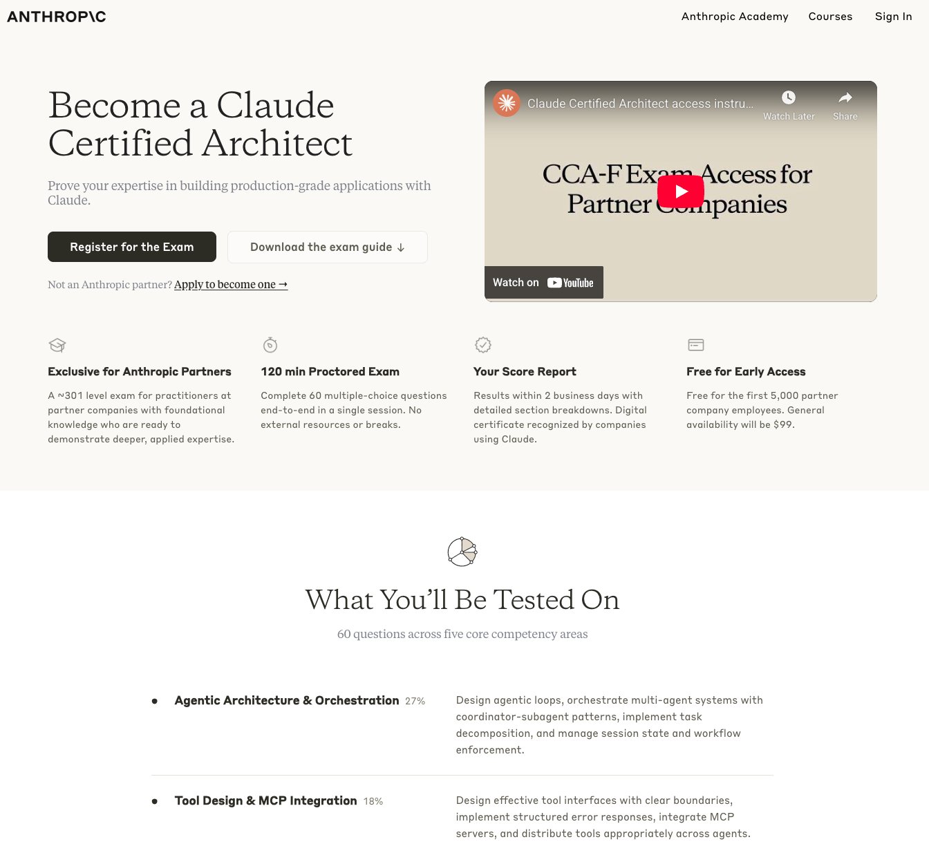 Anthropic Launches Claude Certified Architect Certification for AI Agents