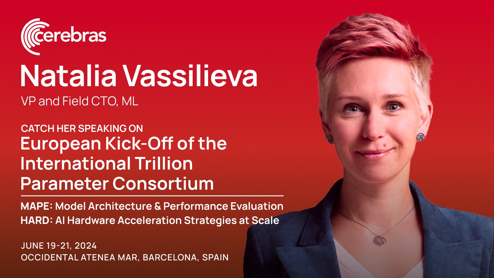 Cerebras CTO Presents at International Trillion Parameter Consortium