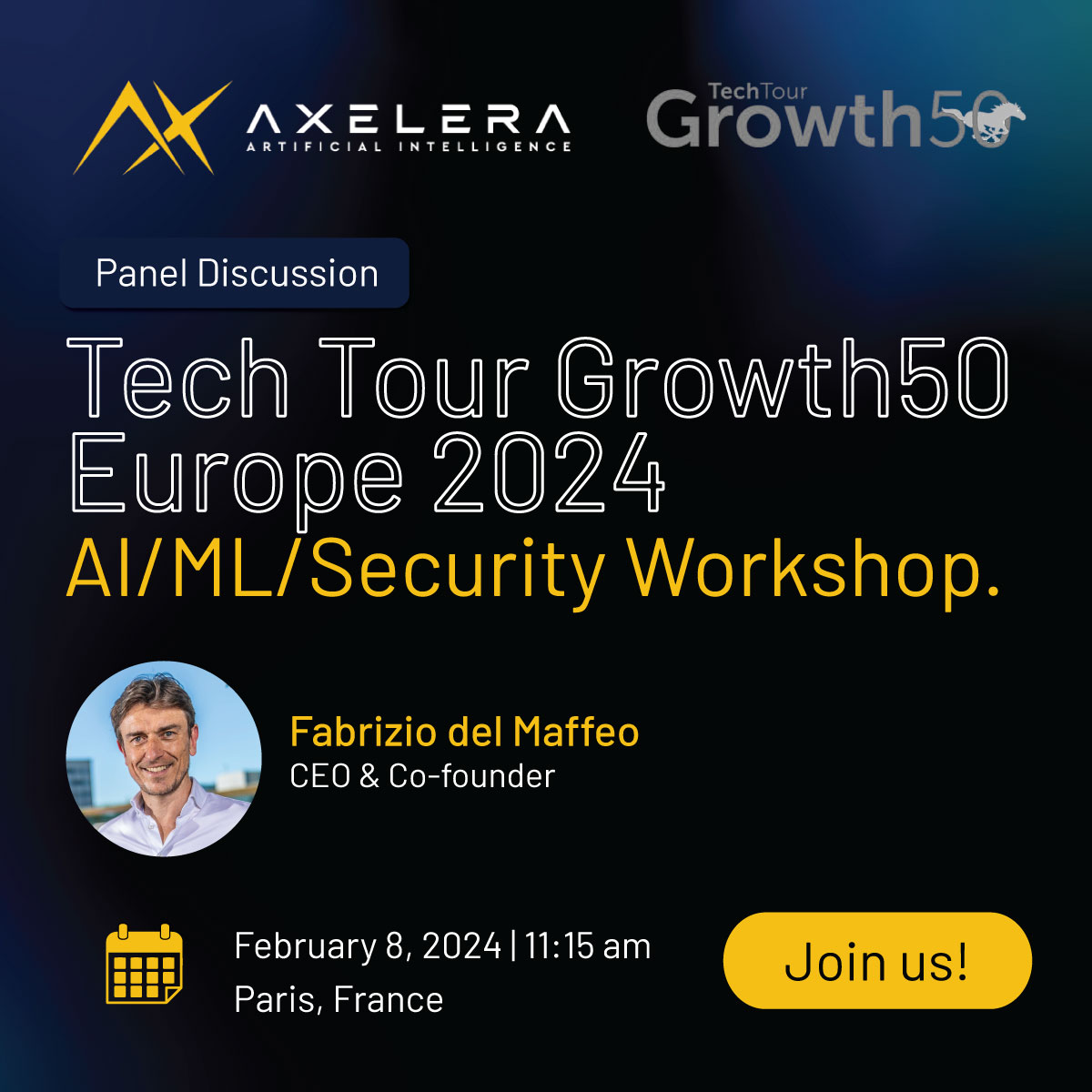 CEO to discuss AI, ML, and security at TechTour Growth50