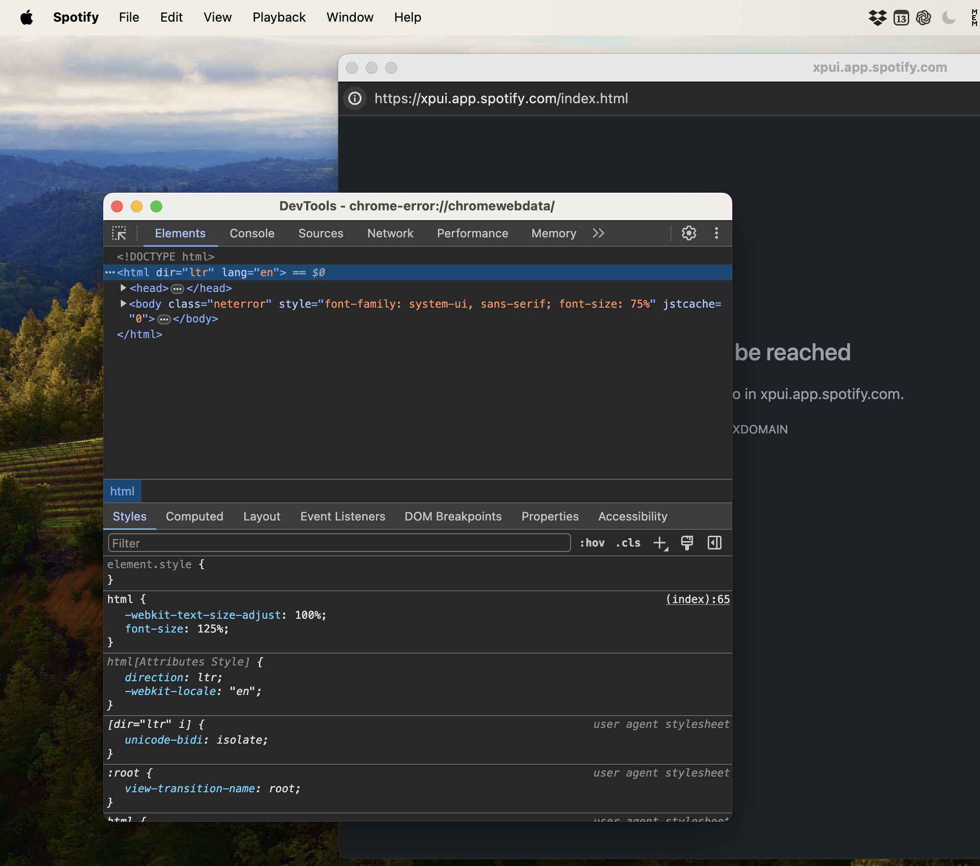 Spotify Mac App Includes Chrome DevTools Integration