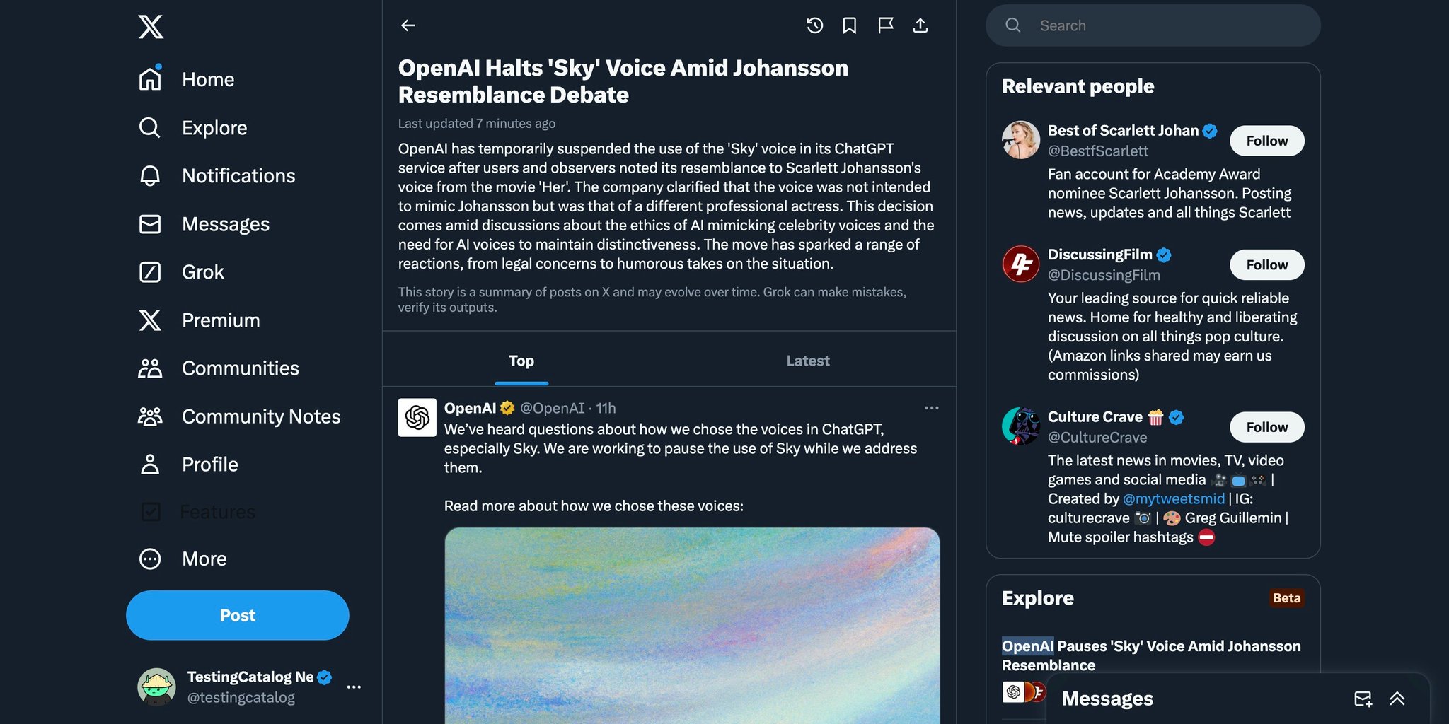 Grok’s competitive position in AI-driven topic summarization