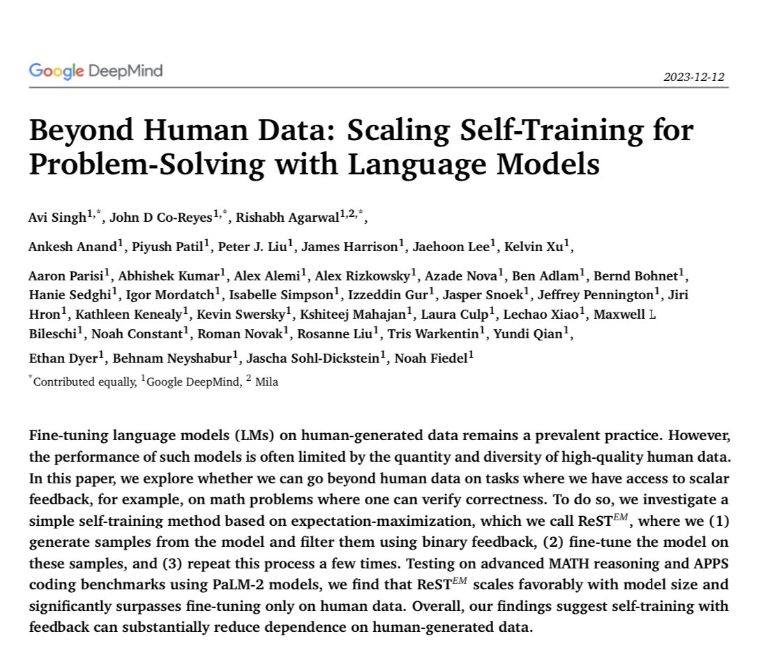 Self-Training LLMs: Reducing Dependence on Human-Generated Data