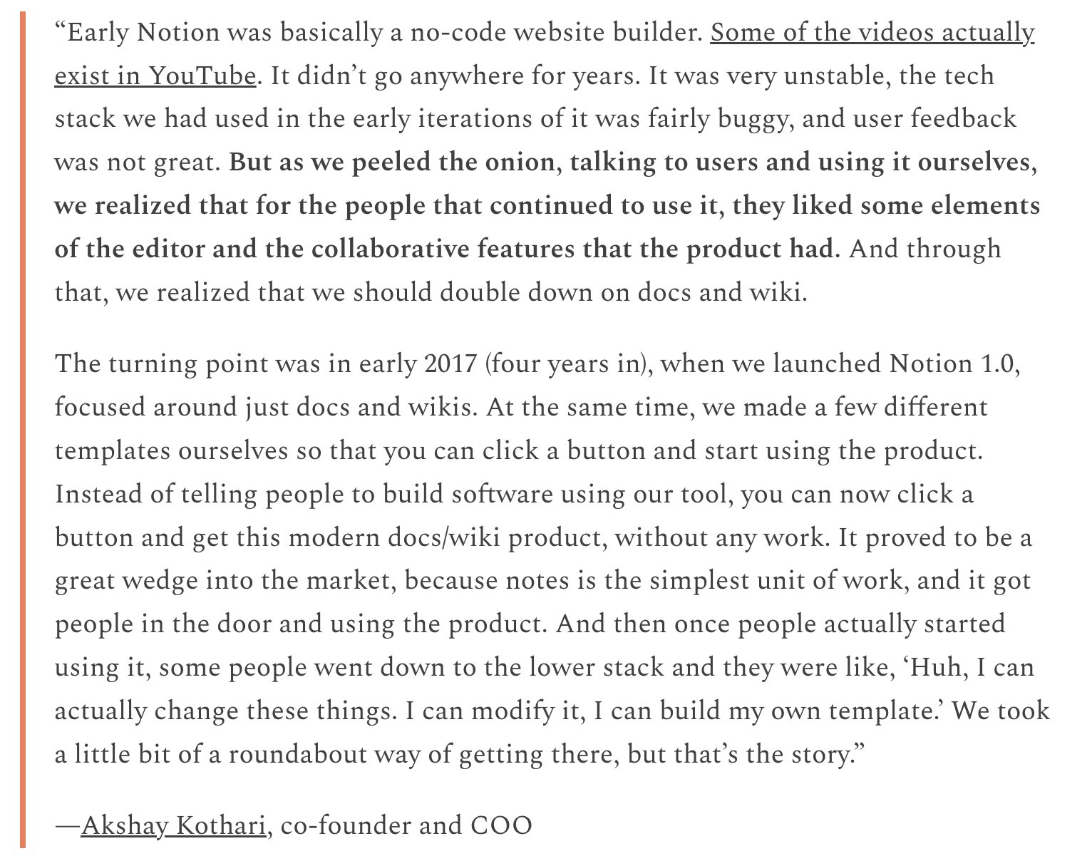 Notion founders pivoted no-code builder into focused product