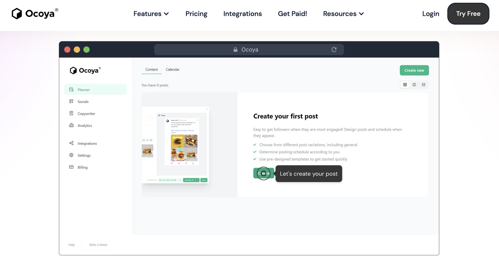 Ocoya: AI-Powered Social Media Content Scheduling Tool