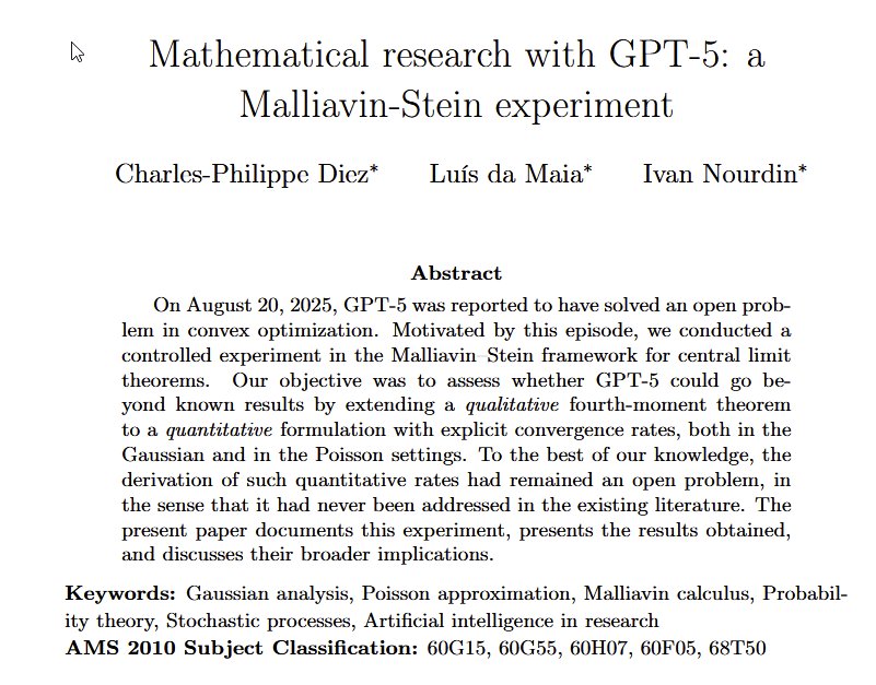 GPT-5 Pro Advances Math With Human Expert Guidance