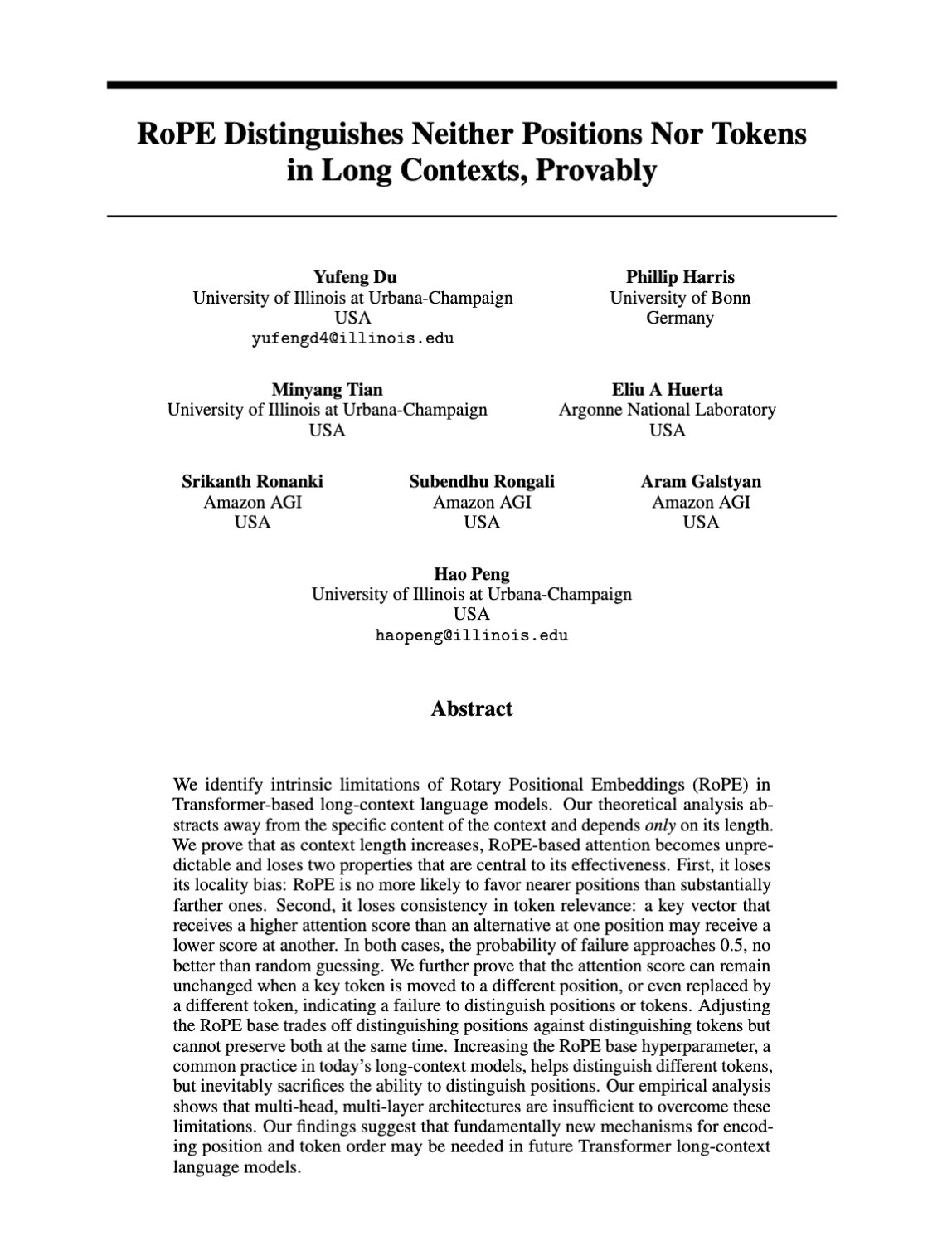 Analysis of RoPE Limitations in Long-Context LLMs