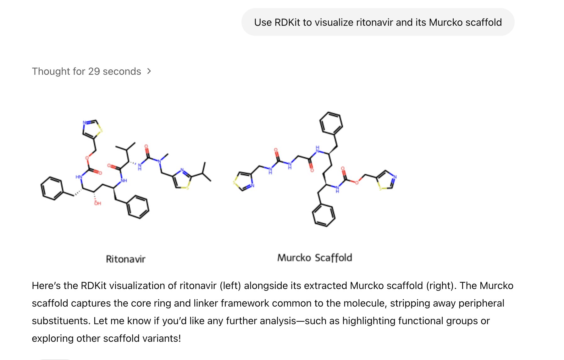 ChatGPT gains molecule analysis capabilities via RDKit library