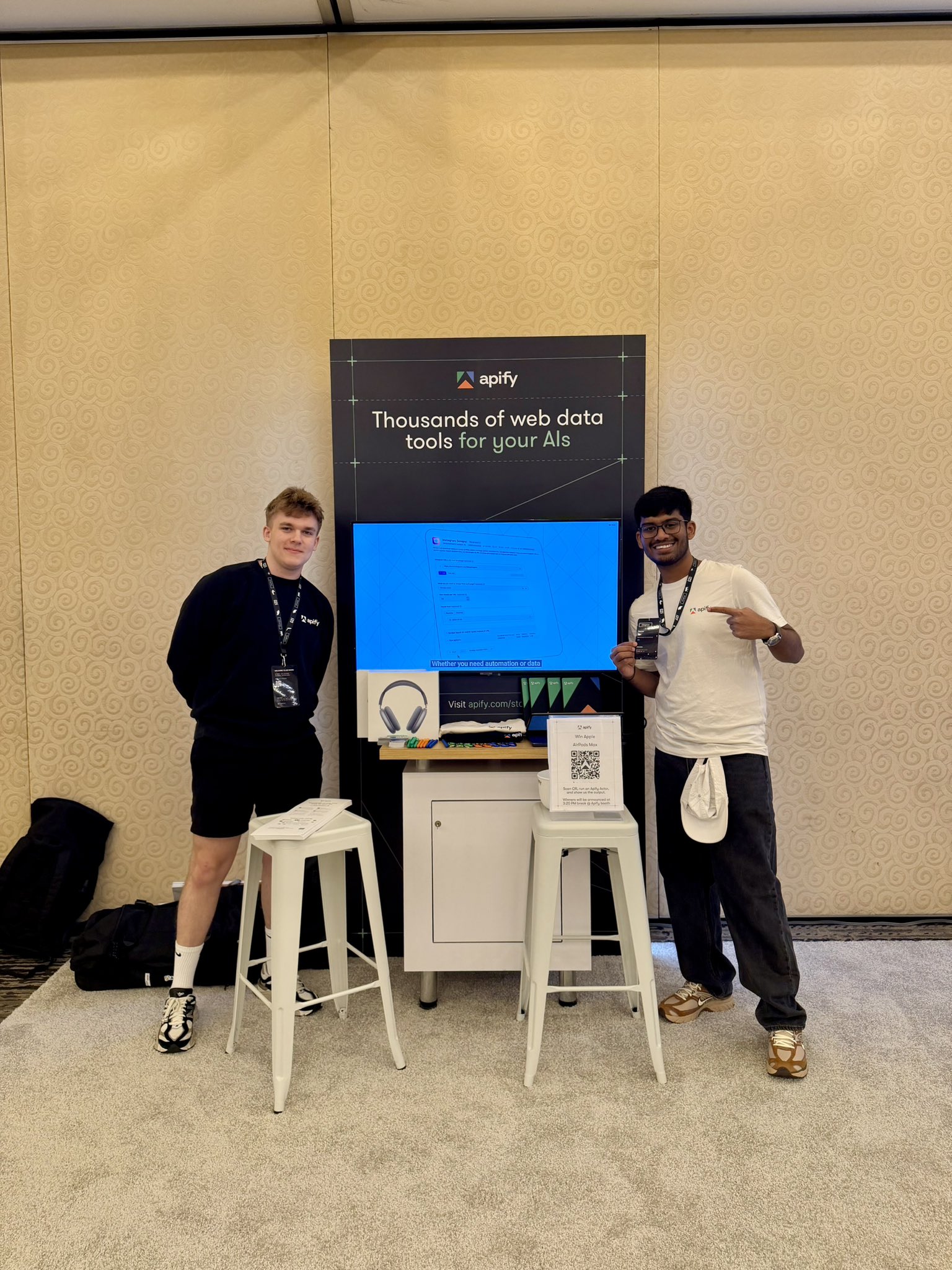 AirPods Max Giveaway at Apify Booth in Miami