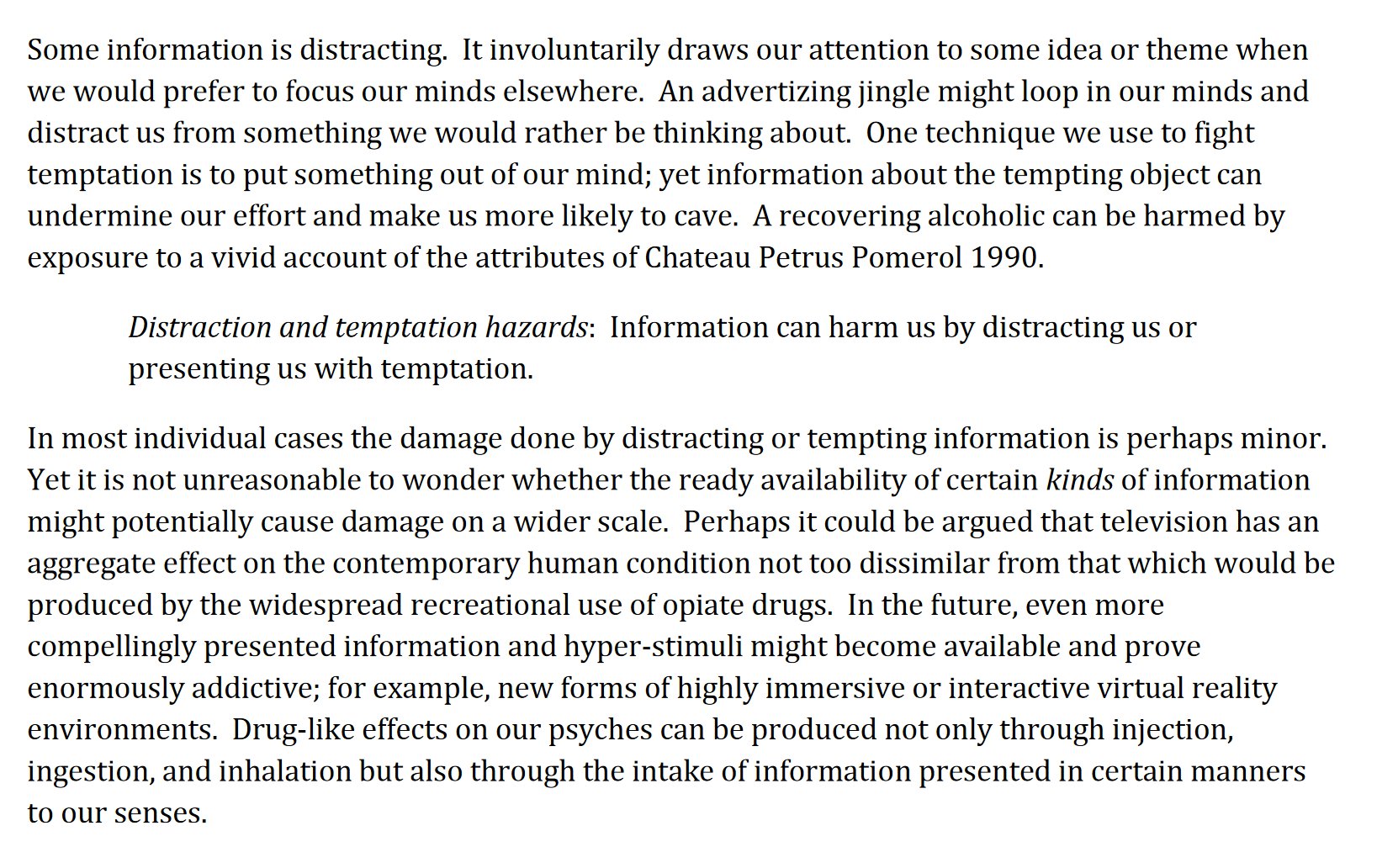 Distraction hazards on social media platforms
